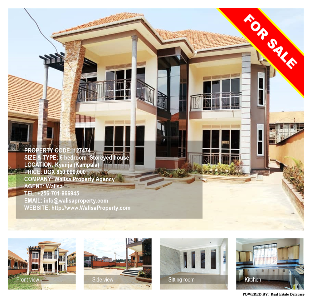 6 bedroom Storeyed house  for sale in Kyanja Kampala Uganda, code: 127474