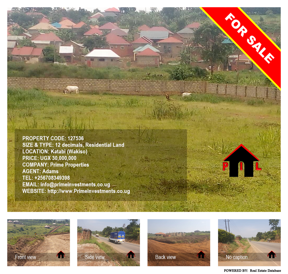 Residential Land  for sale in Katabi Wakiso Uganda, code: 127536