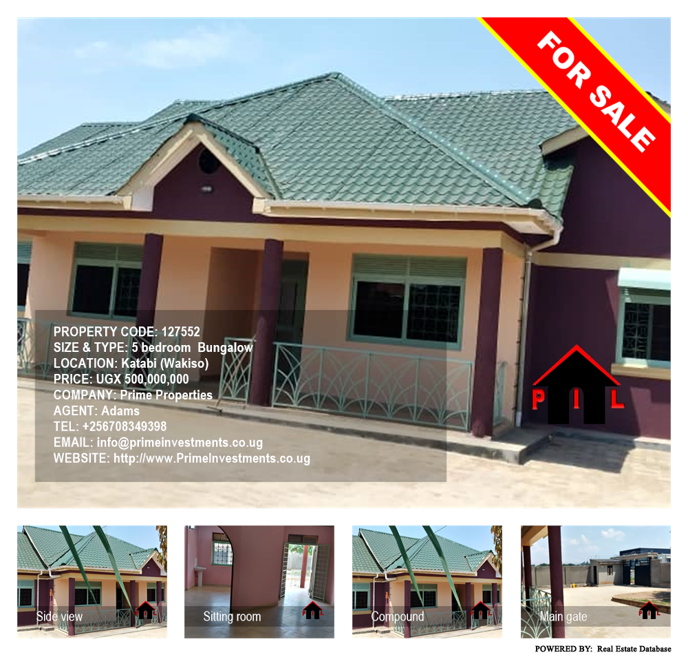 5 bedroom Bungalow  for sale in Katabi Wakiso Uganda, code: 127552