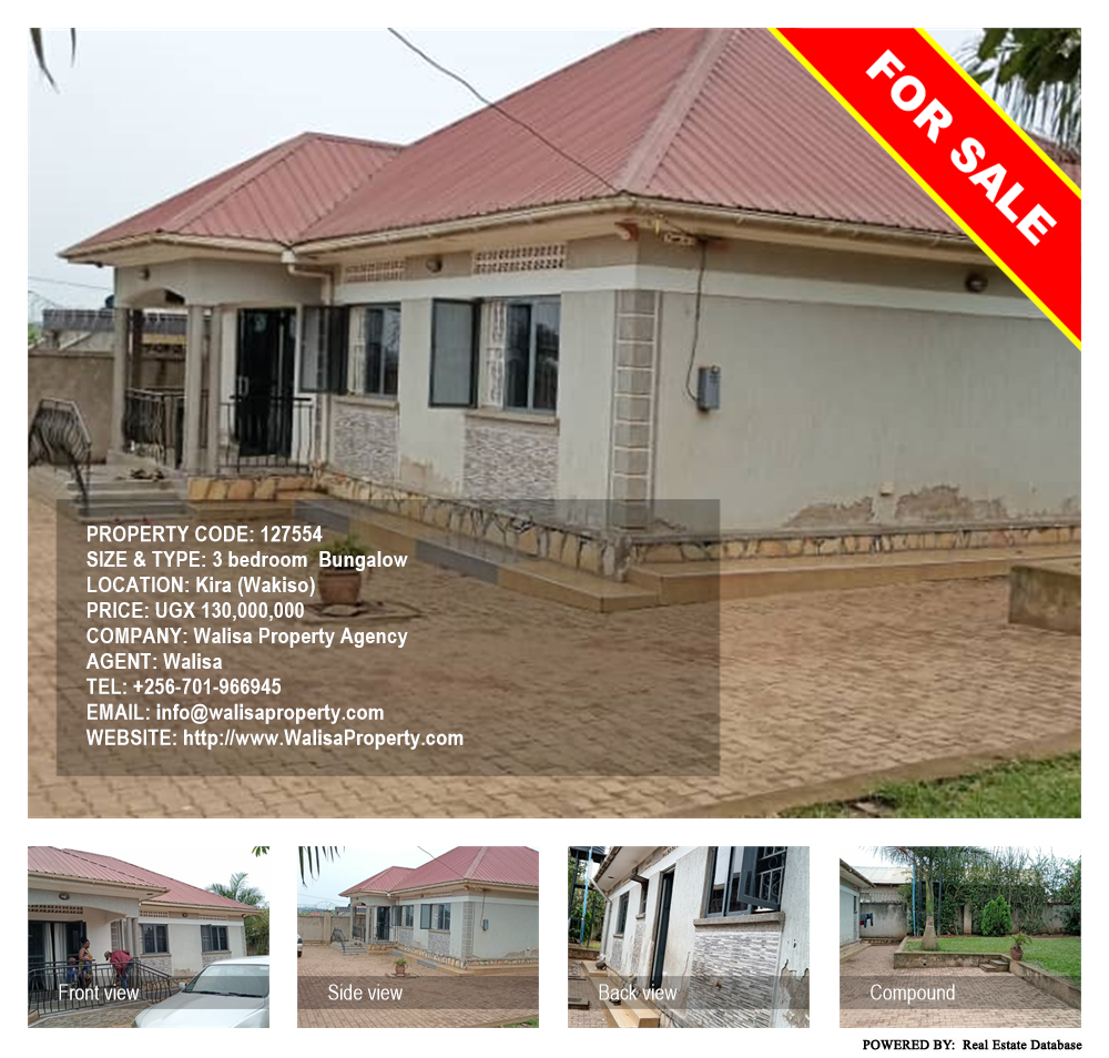 3 bedroom Bungalow  for sale in Kira Wakiso Uganda, code: 127554