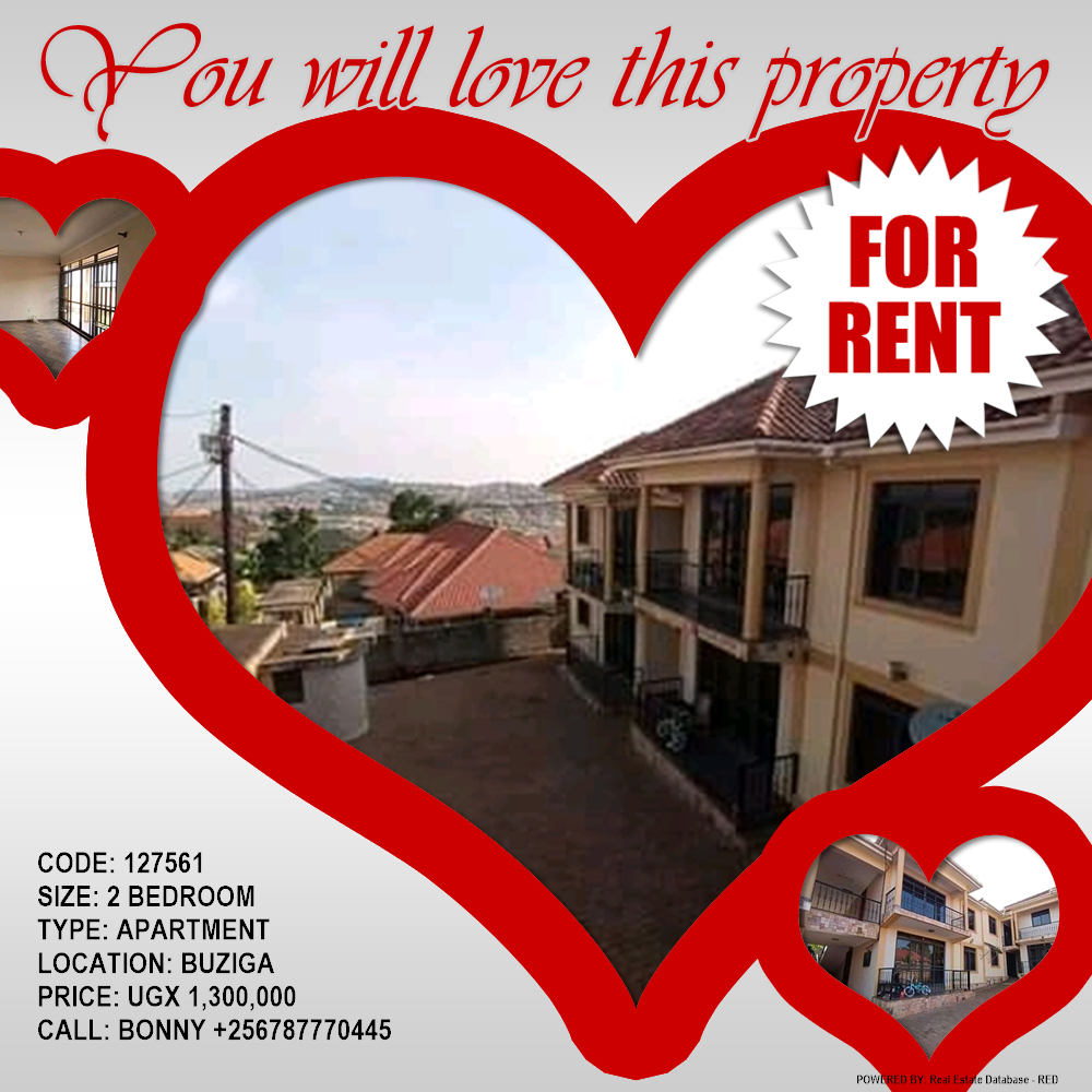 2 bedroom Apartment  for rent in Buziga Kampala Uganda, code: 127561