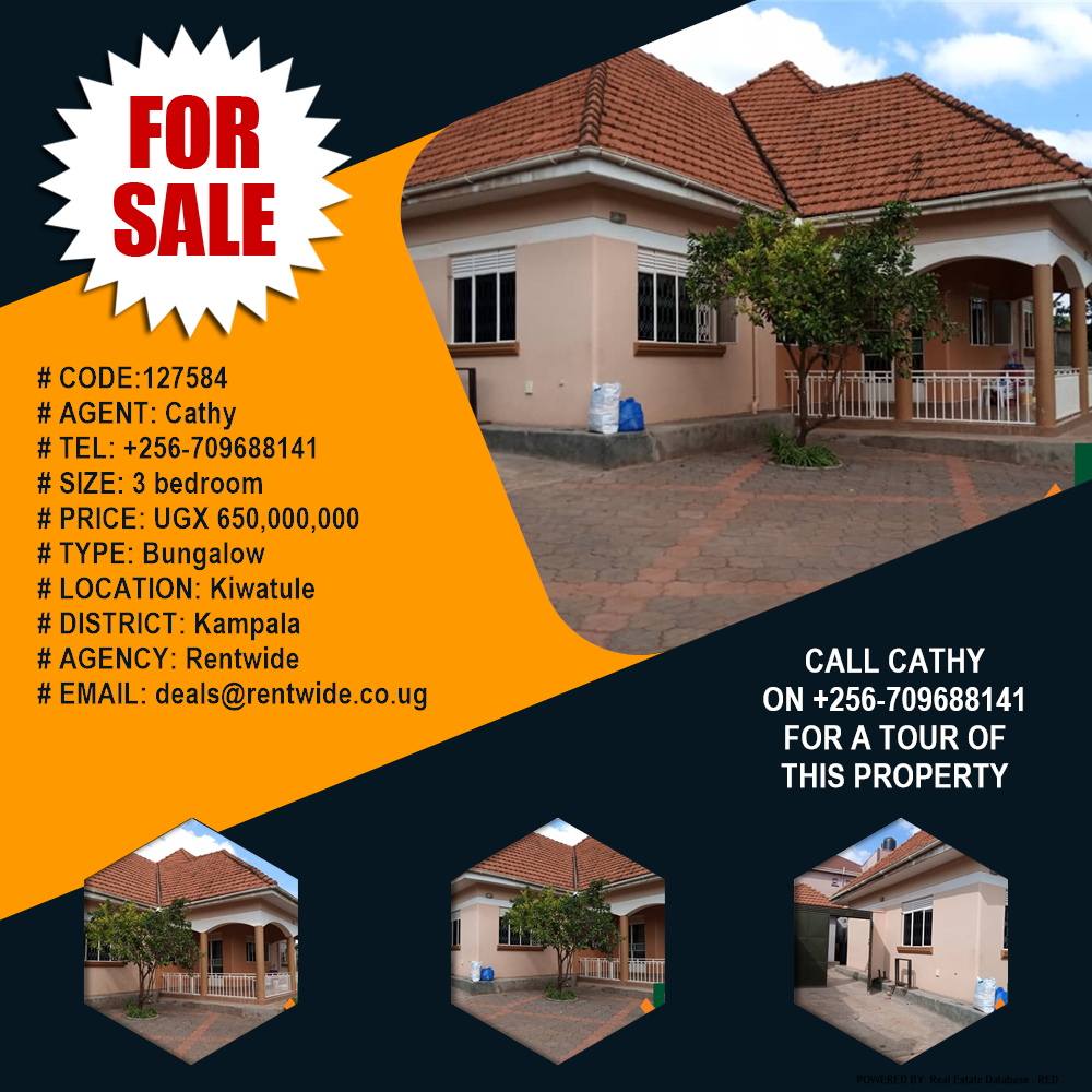 3 bedroom Bungalow  for sale in Kiwaatule Kampala Uganda, code: 127584