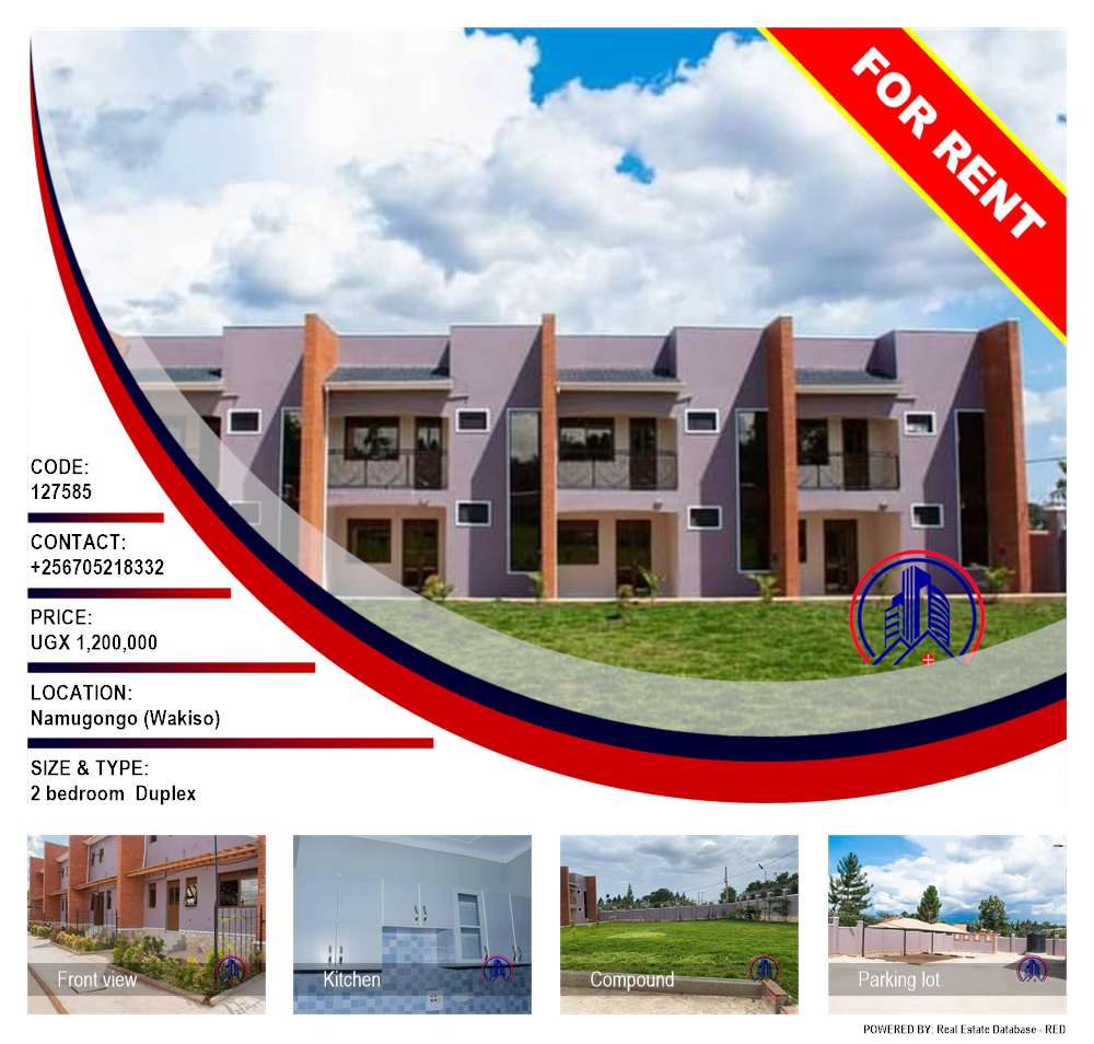 2 bedroom Duplex  for rent in Namugongo Wakiso Uganda, code: 127585