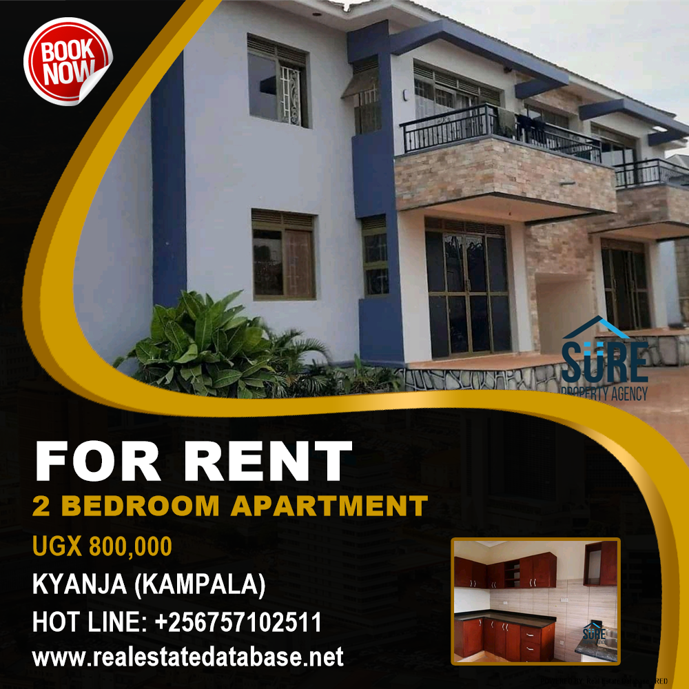 2 bedroom Apartment  for rent in Kyanja Kampala Uganda, code: 127620