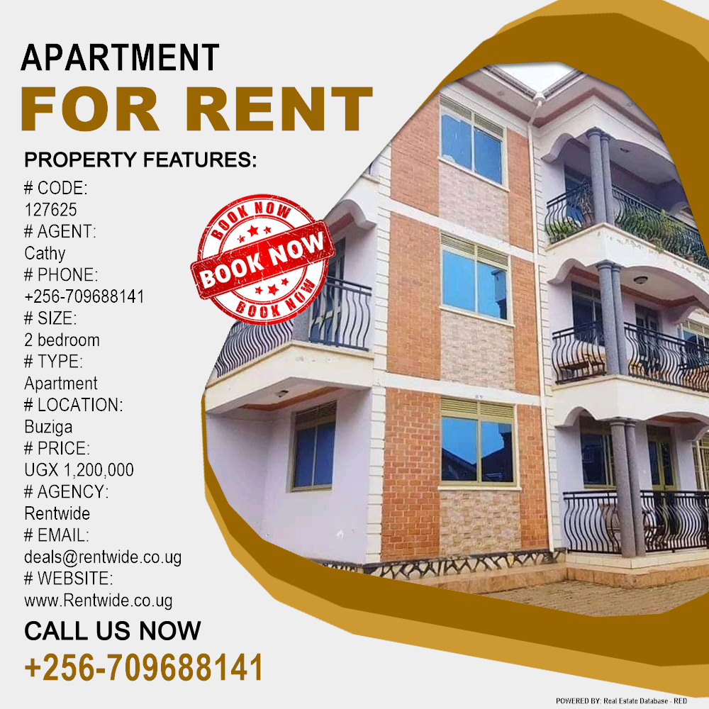 2 bedroom Apartment  for rent in Buziga Kampala Uganda, code: 127625