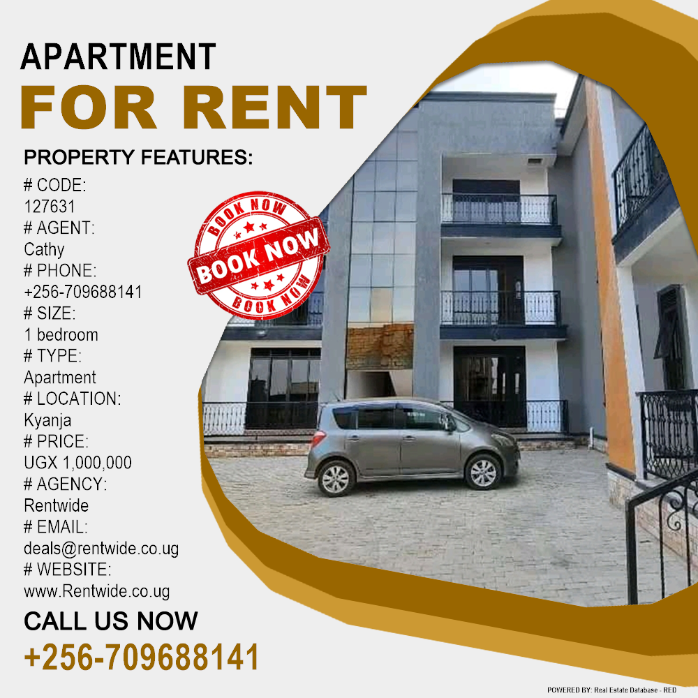 1 bedroom Apartment  for rent in Kyanja Kampala Uganda, code: 127631