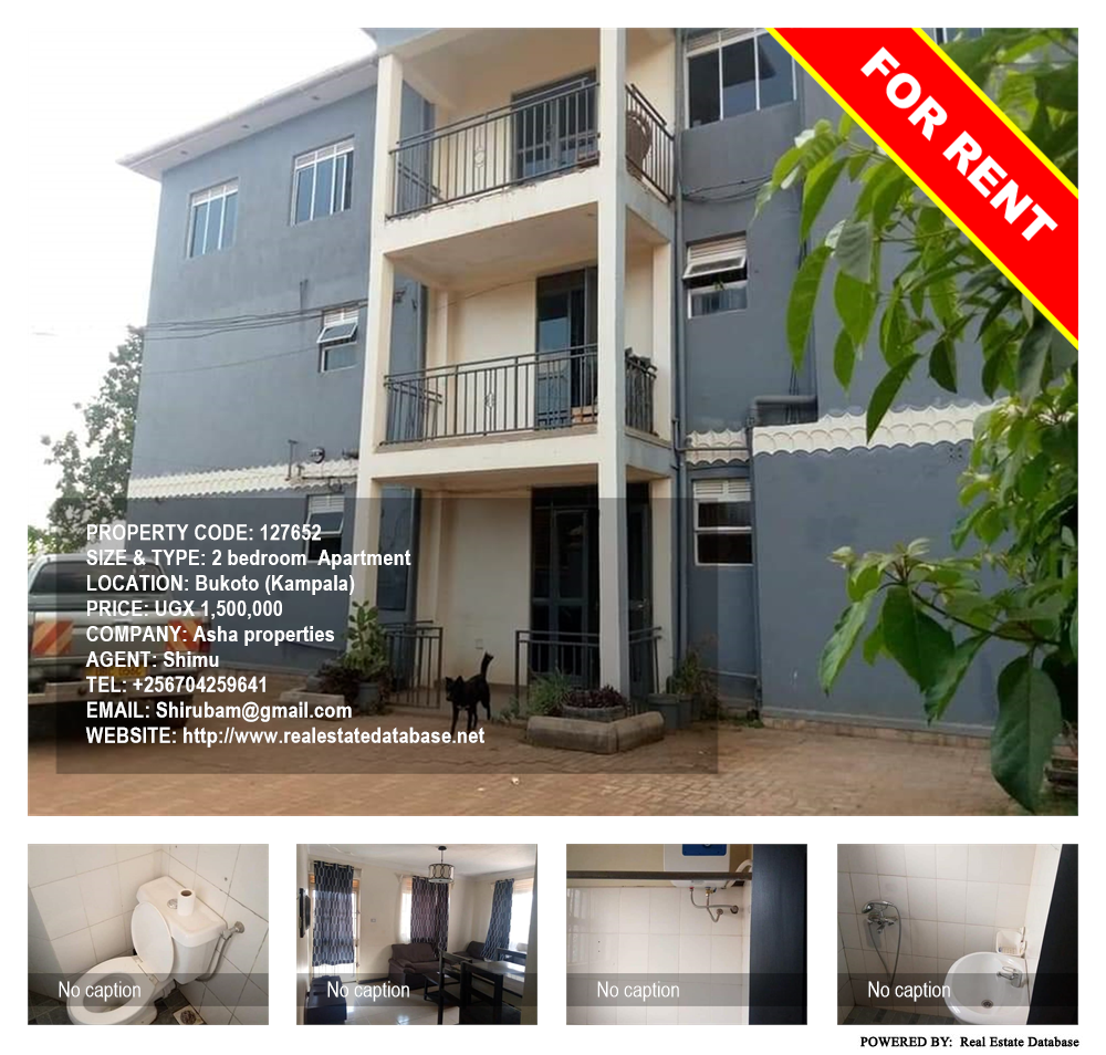 2 bedroom Apartment  for rent in Bukoto Kampala Uganda, code: 127652