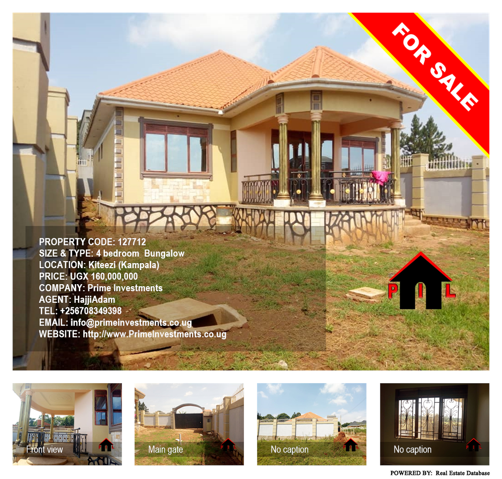 4 bedroom Bungalow  for sale in Kiteezi Kampala Uganda, code: 127712