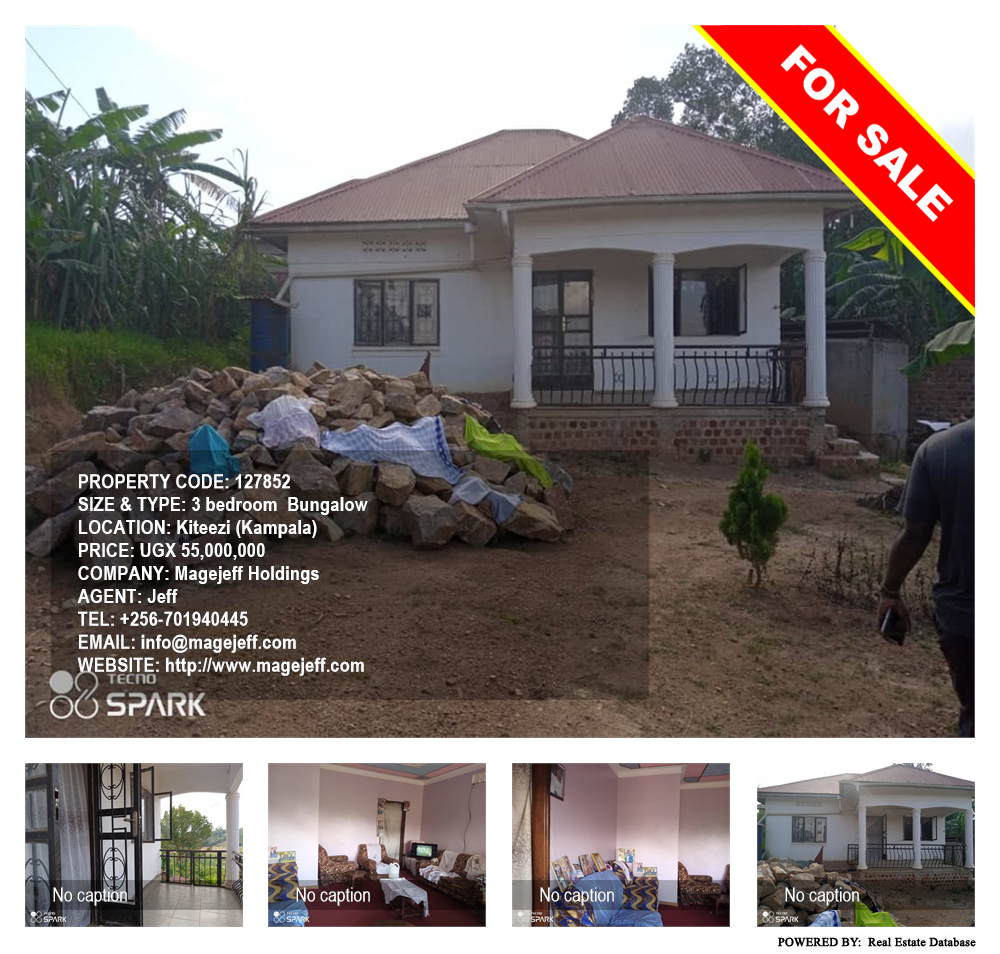 3 bedroom Bungalow  for sale in Kiteezi Kampala Uganda, code: 127852