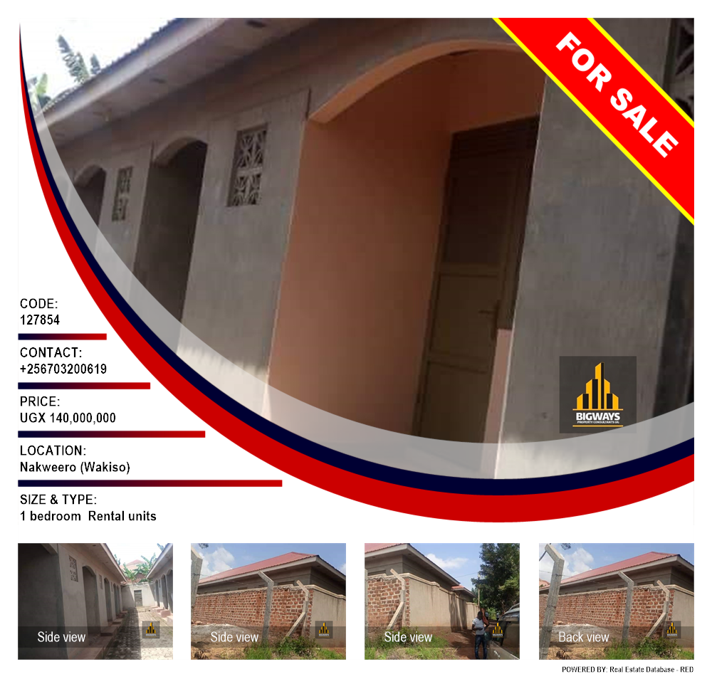 1 bedroom Rental units  for sale in Nakweelo Wakiso Uganda, code: 127854