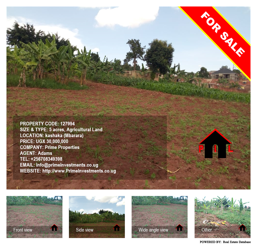 Agricultural Land  for sale in Kashaka Mbarara Uganda, code: 127994