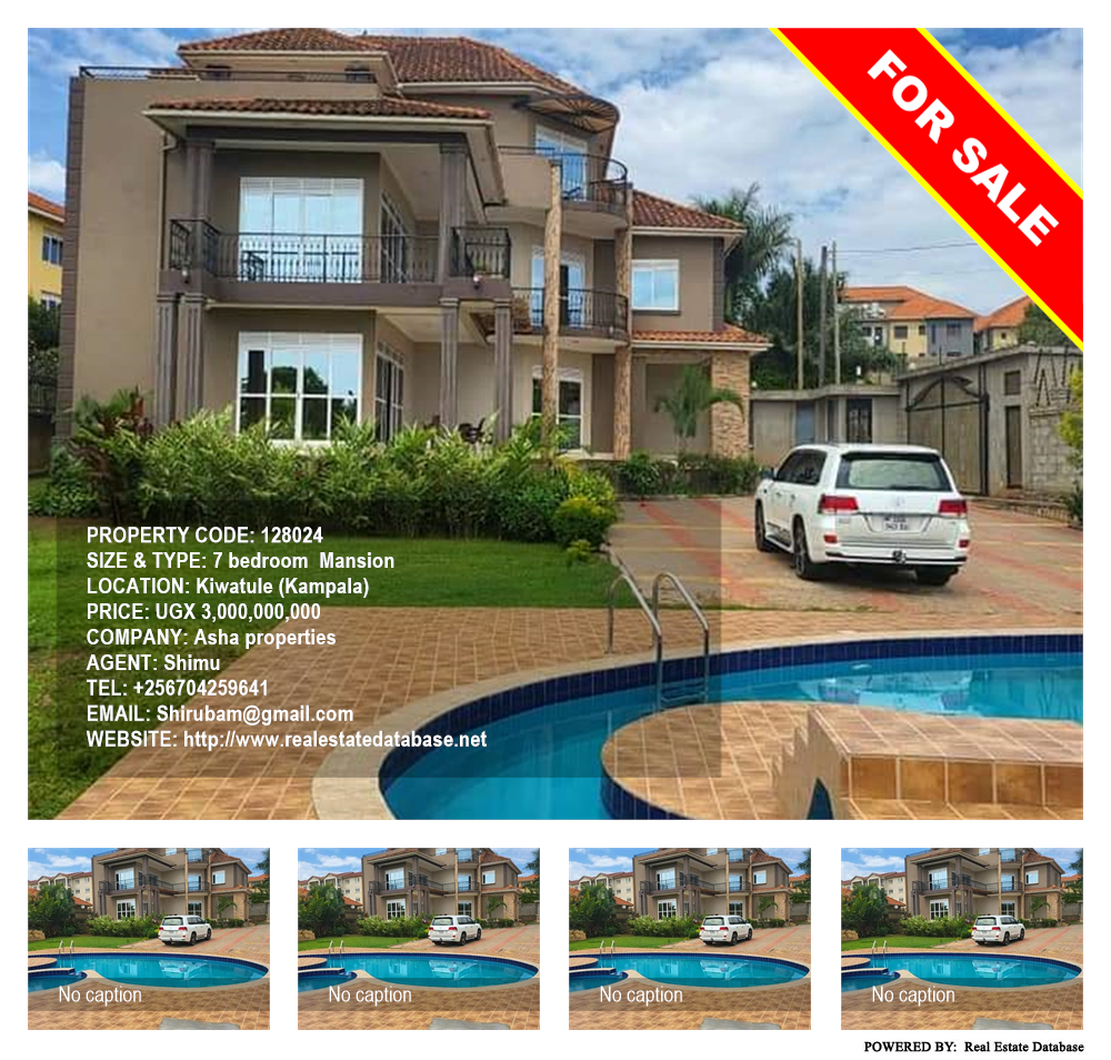 7 bedroom Mansion  for sale in Kiwaatule Kampala Uganda, code: 128024