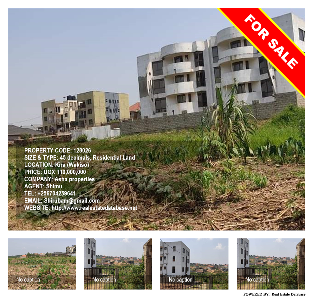 Residential Land  for sale in Kira Wakiso Uganda, code: 128026