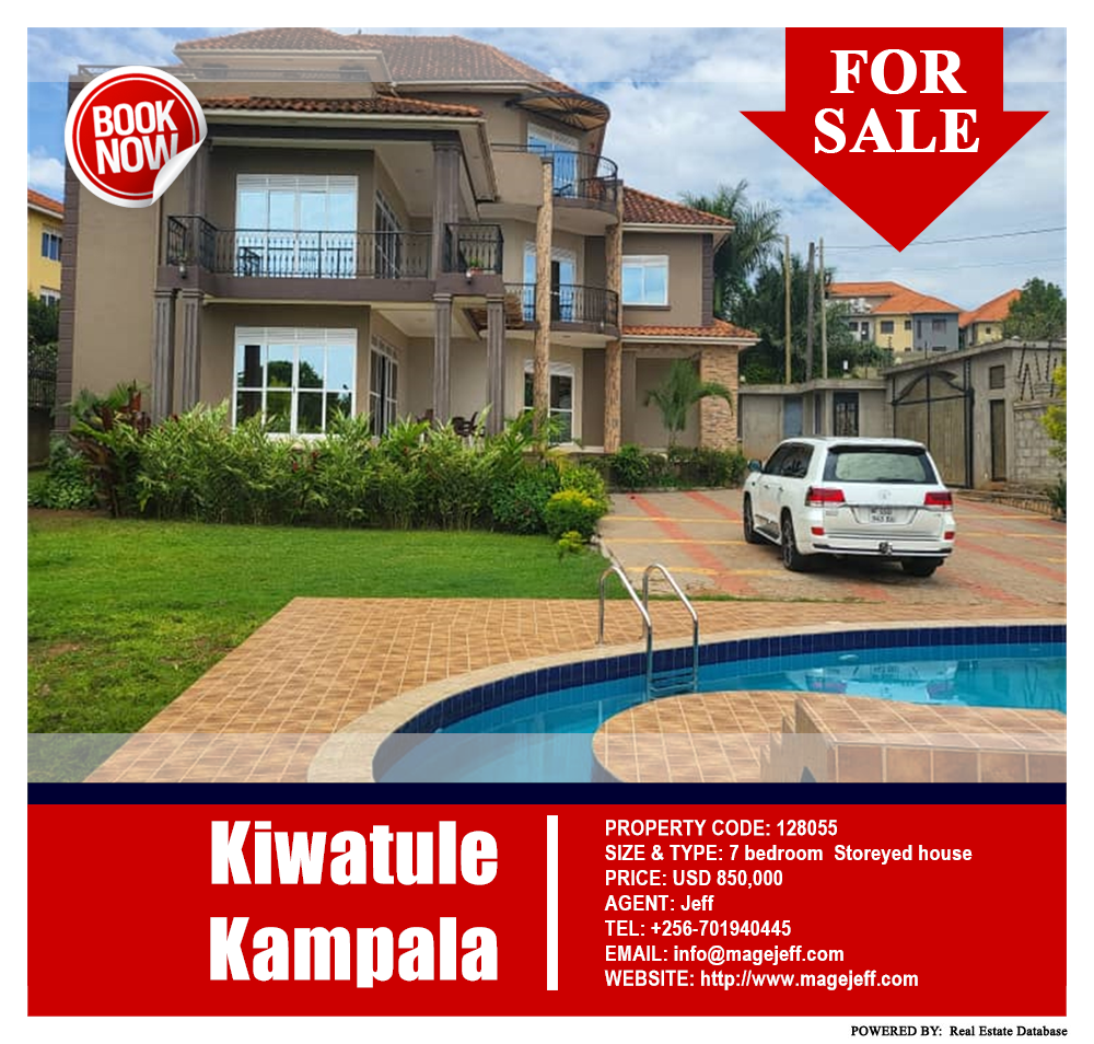5 bedroom Storeyed house  for sale in Kiwaatule Kampala Uganda, code: 128055