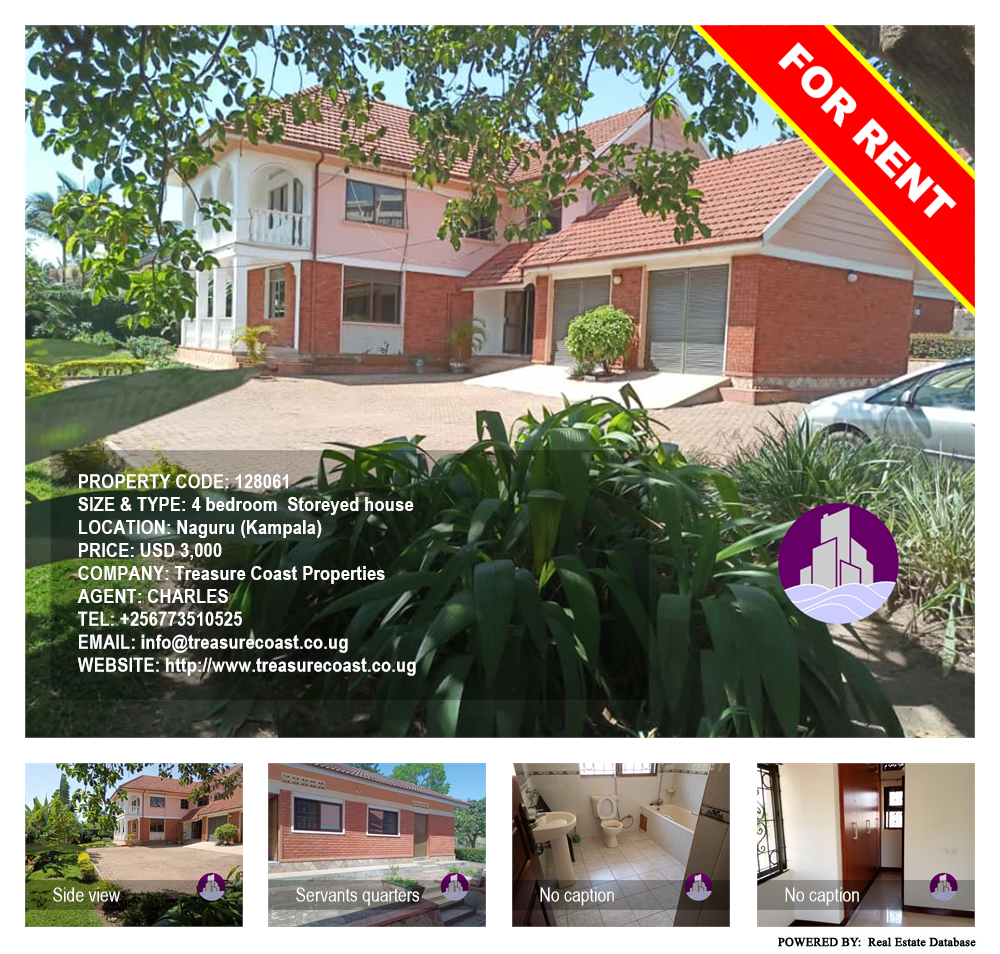 4 bedroom Storeyed house  for rent in Naguru Kampala Uganda, code: 128061