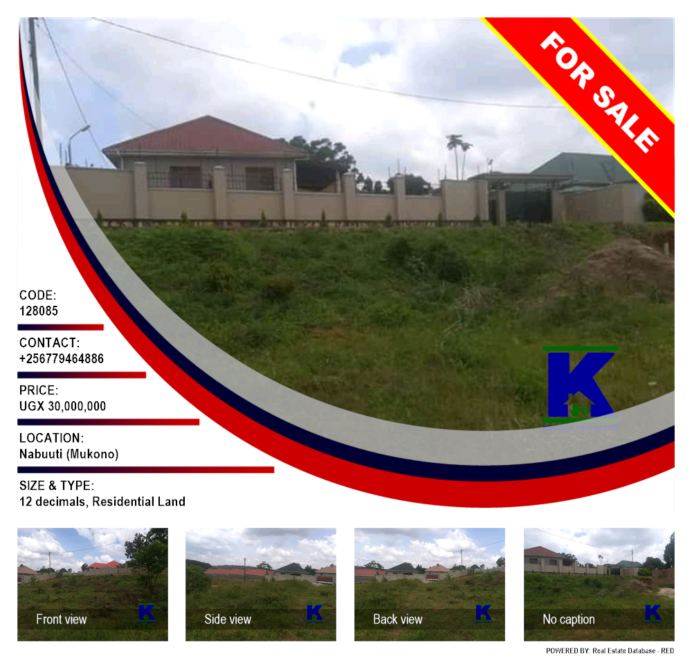 Residential Land  for sale in Nabuuti Mukono Uganda, code: 128085
