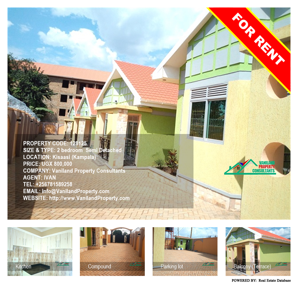 2 bedroom Semi Detached  for rent in Kisaasi Kampala Uganda, code: 128125