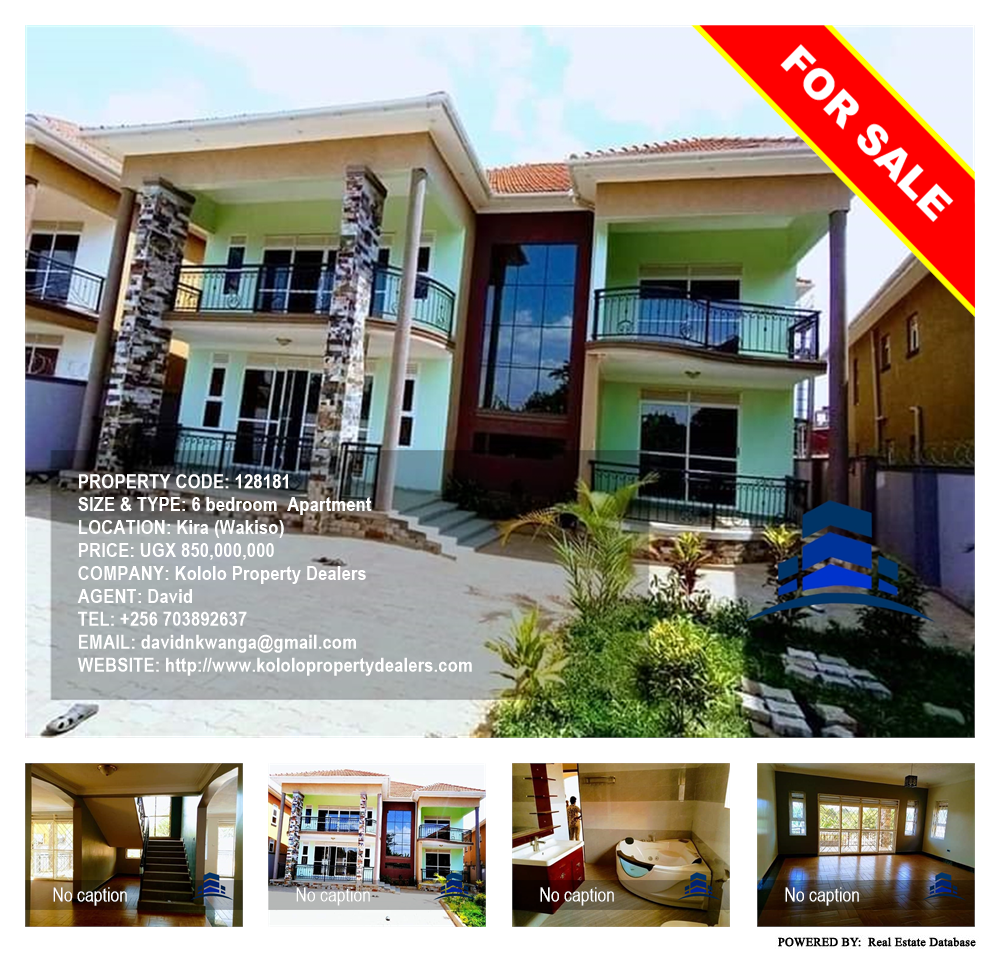 6 bedroom Apartment  for sale in Kira Wakiso Uganda, code: 128181