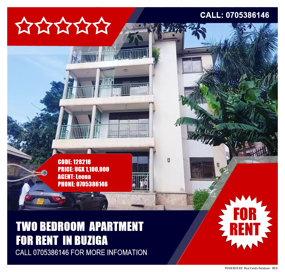 2 bedroom Apartment  for rent in Buziga Kampala Uganda, code: 128218