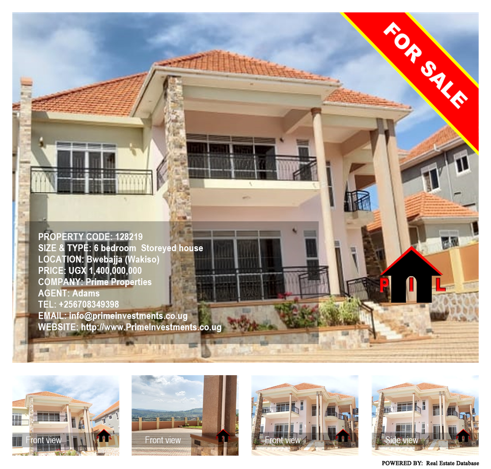 6 bedroom Storeyed house  for sale in Bwebajja Wakiso Uganda, code: 128219