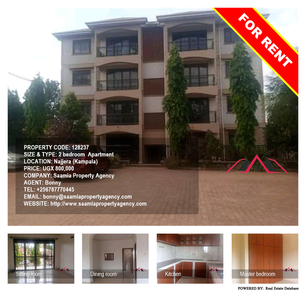 2 bedroom Apartment  for rent in Najjera Kampala Uganda, code: 128237