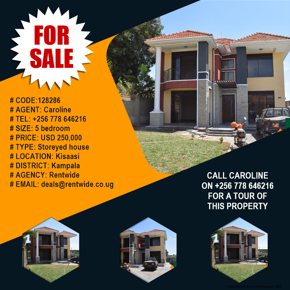 5 bedroom Storeyed house  for sale in Kisaasi Kampala Uganda, code: 128286