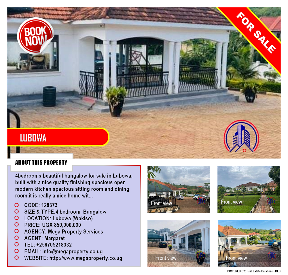 4 bedroom Bungalow  for sale in Lubowa Wakiso Uganda, code: 128373