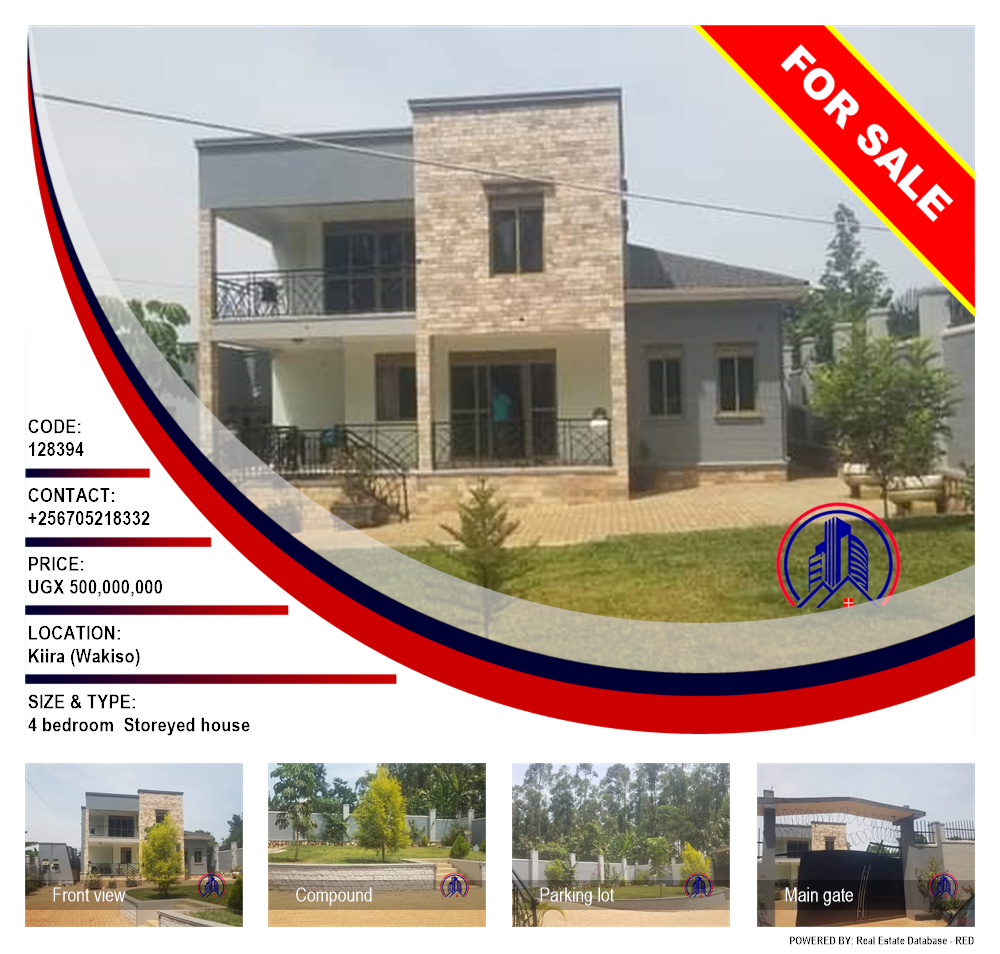 4 bedroom Storeyed house  for sale in Kiira Wakiso Uganda, code: 128394