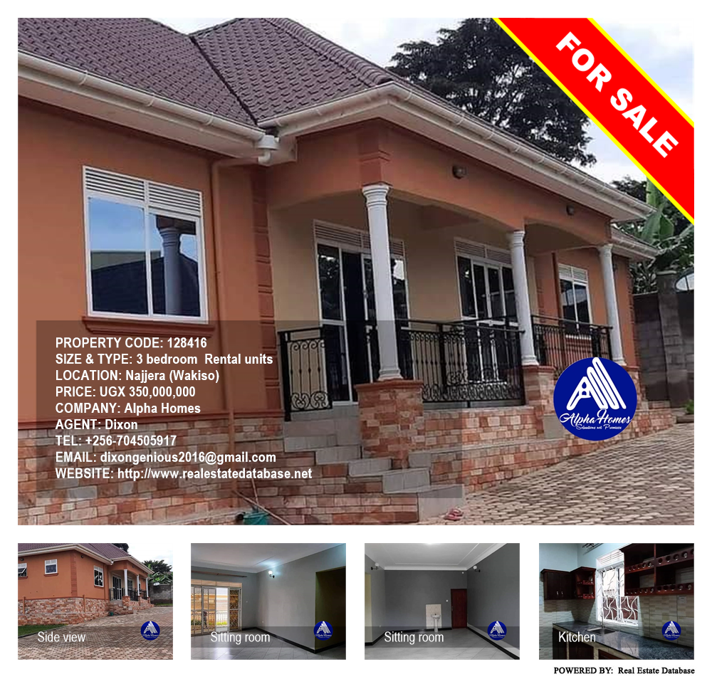 3 bedroom Rental units  for sale in Najjera Wakiso Uganda, code: 128416