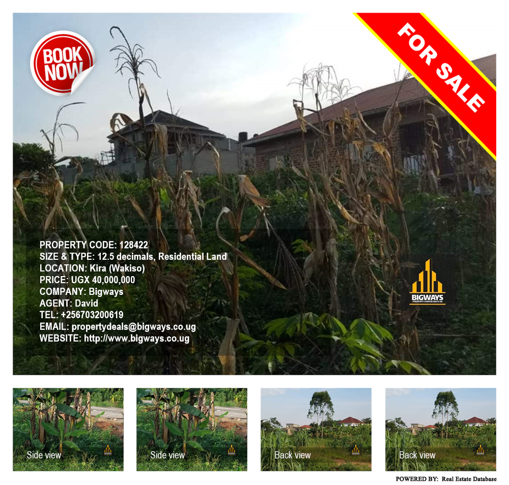 Residential Land  for sale in Kira Wakiso Uganda, code: 128422