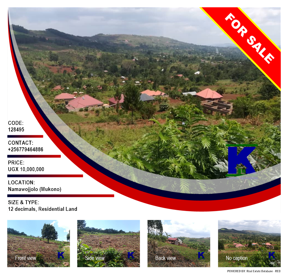 Residential Land  for sale in Namawojjolo Mukono Uganda, code: 128495