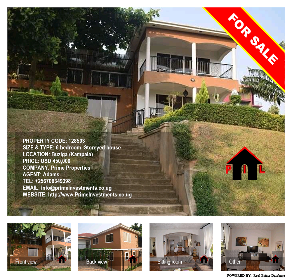 6 bedroom Storeyed house  for sale in Buziga Kampala Uganda, code: 128503