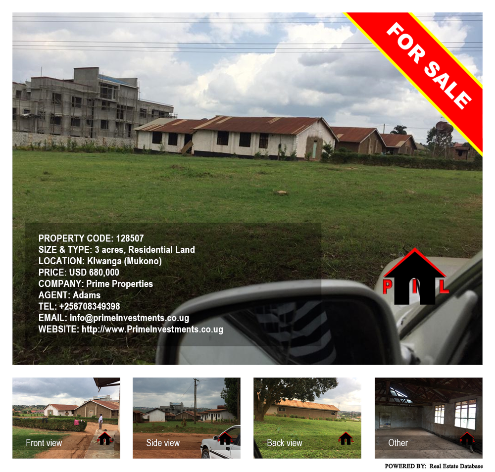 Residential Land  for sale in Kiwanga Mukono Uganda, code: 128507