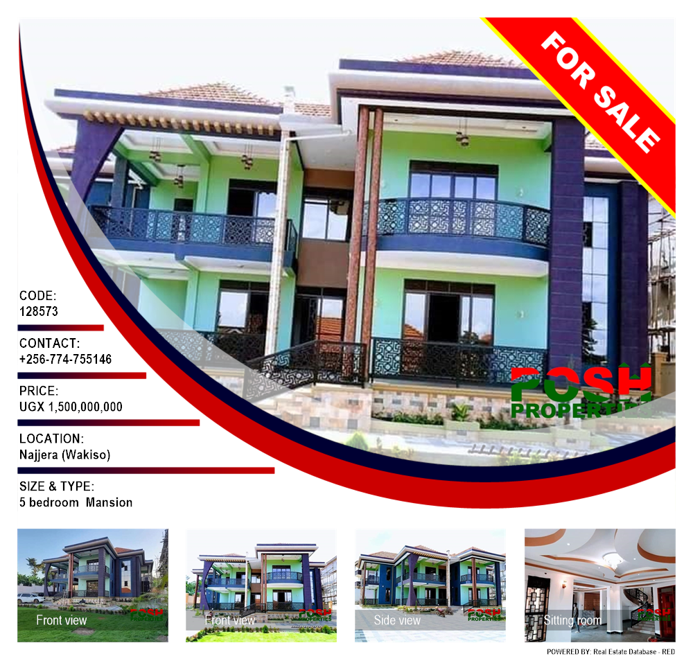 5 bedroom Mansion  for sale in Najjera Wakiso Uganda, code: 128573