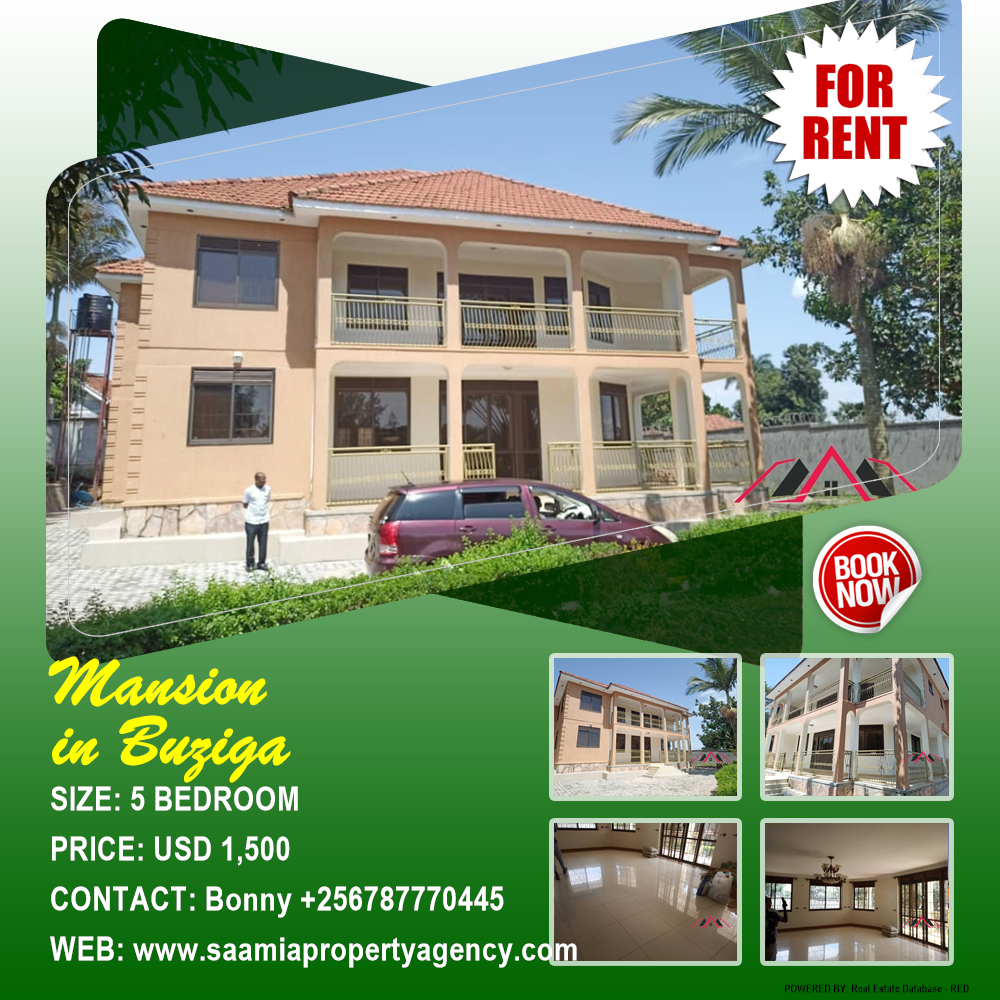 5 bedroom Mansion  for rent in Buziga Kampala Uganda, code: 128637