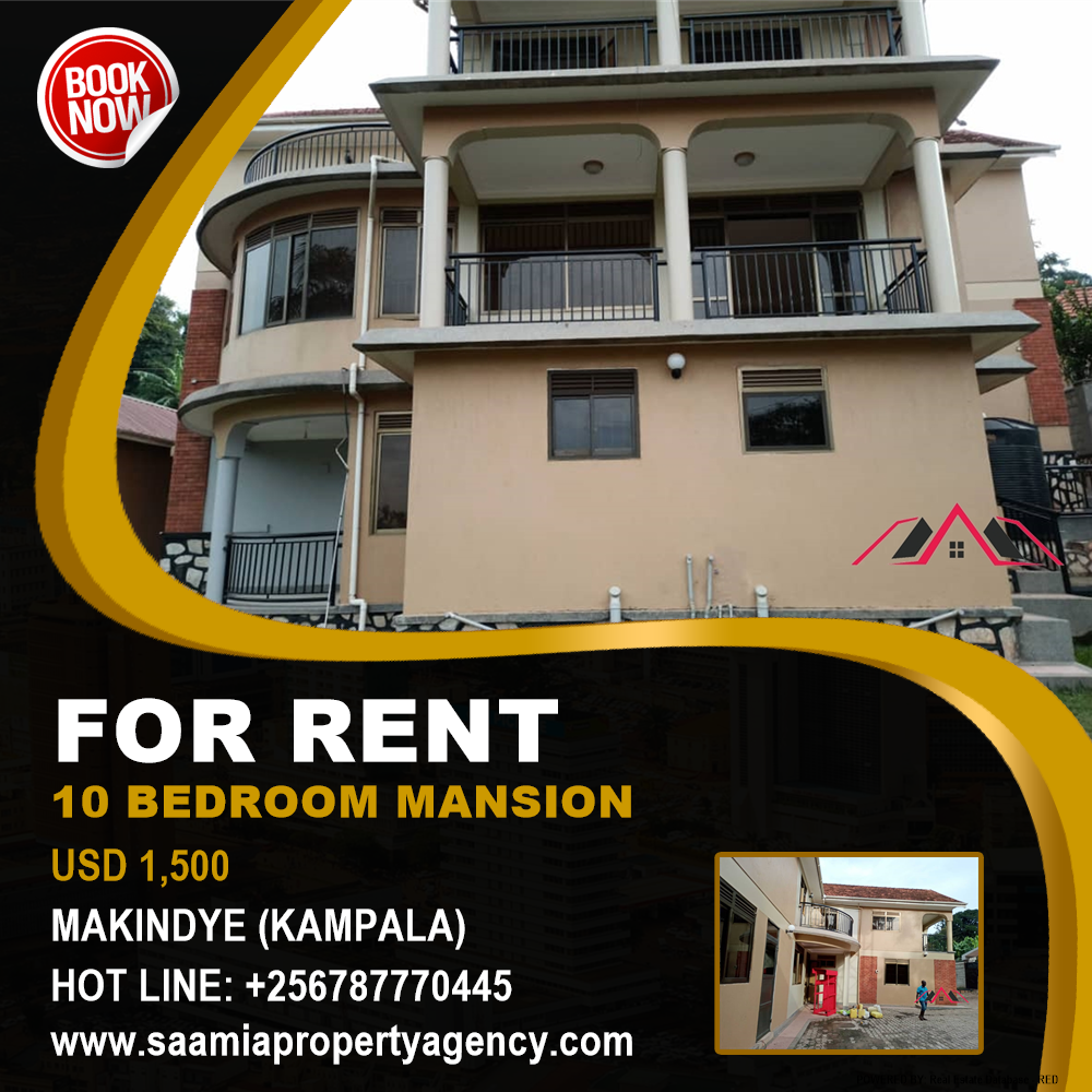 10 bedroom Mansion  for rent in Makindye Kampala Uganda, code: 128709
