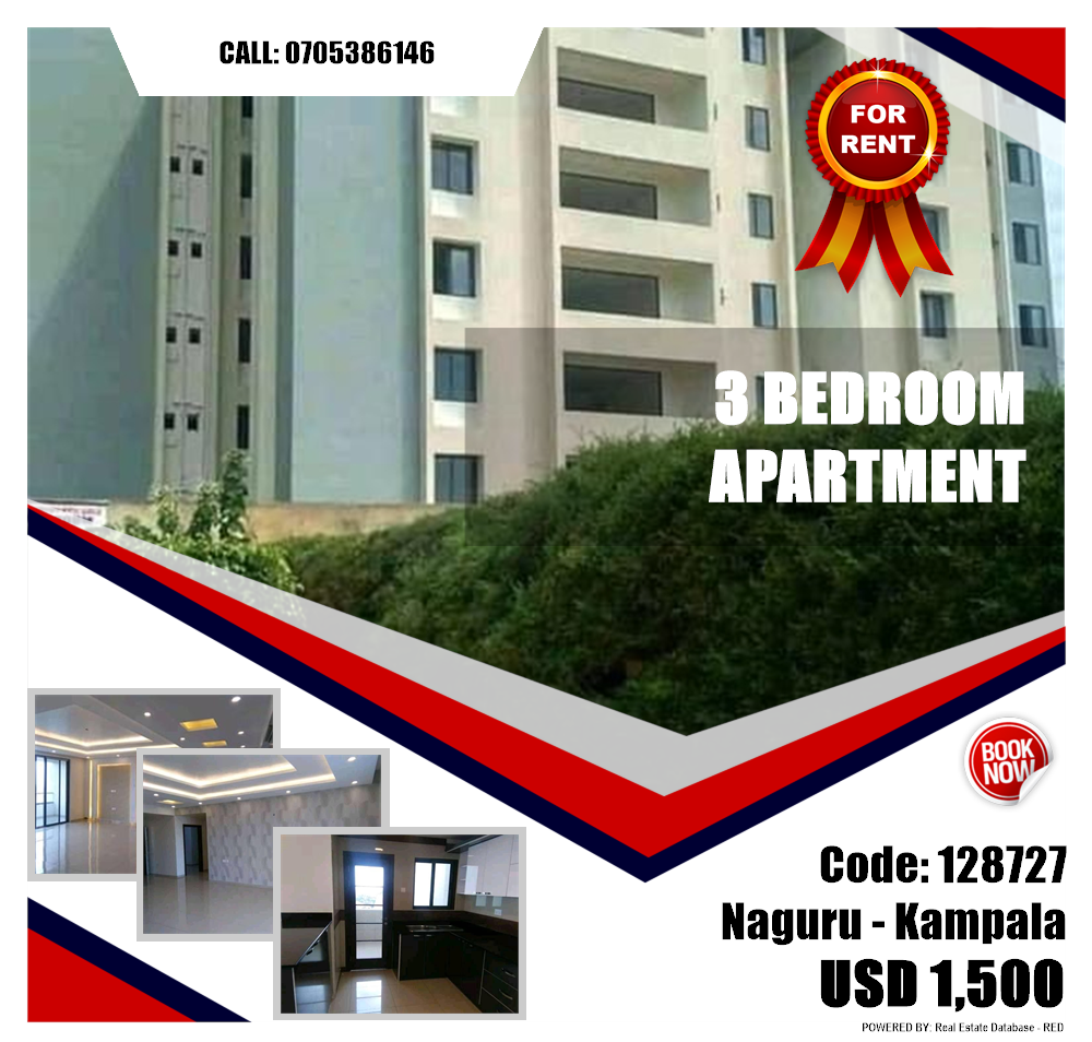 3 bedroom Apartment  for rent in Naguru Kampala Uganda, code: 128727
