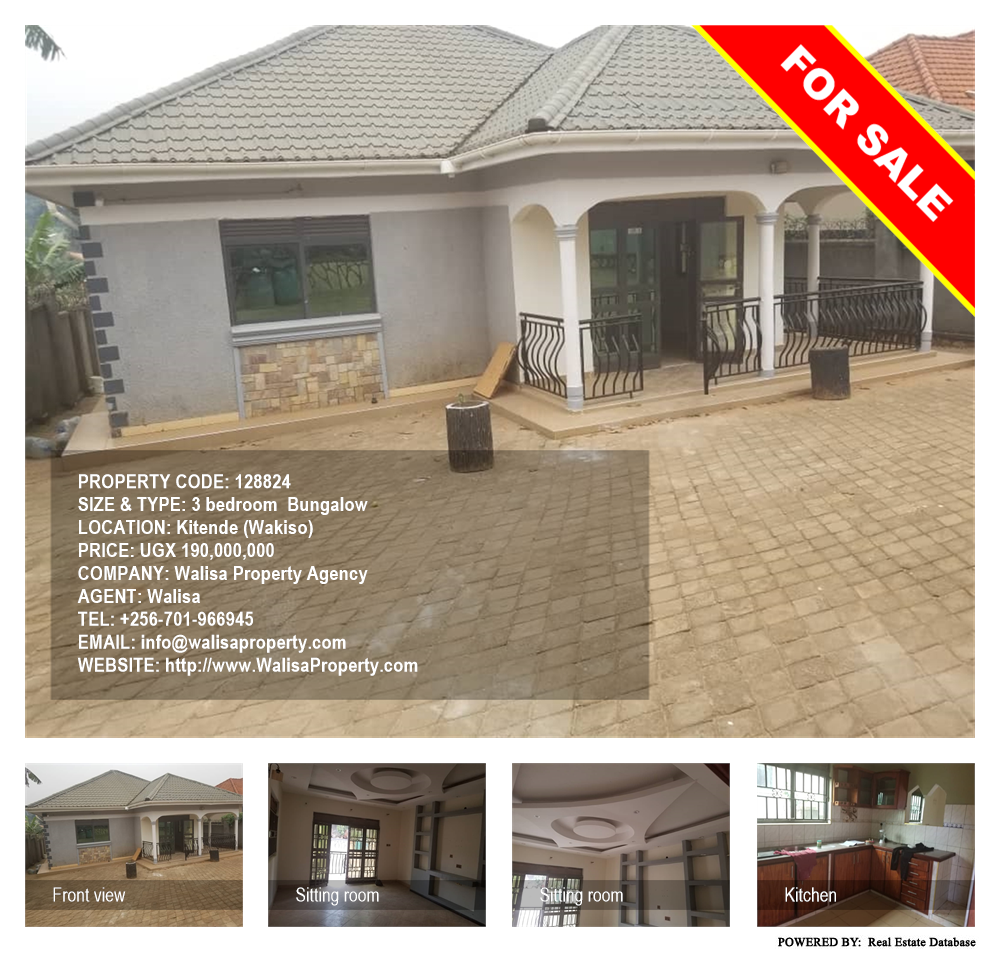 3 bedroom Bungalow  for sale in Kitende Wakiso Uganda, code: 128824