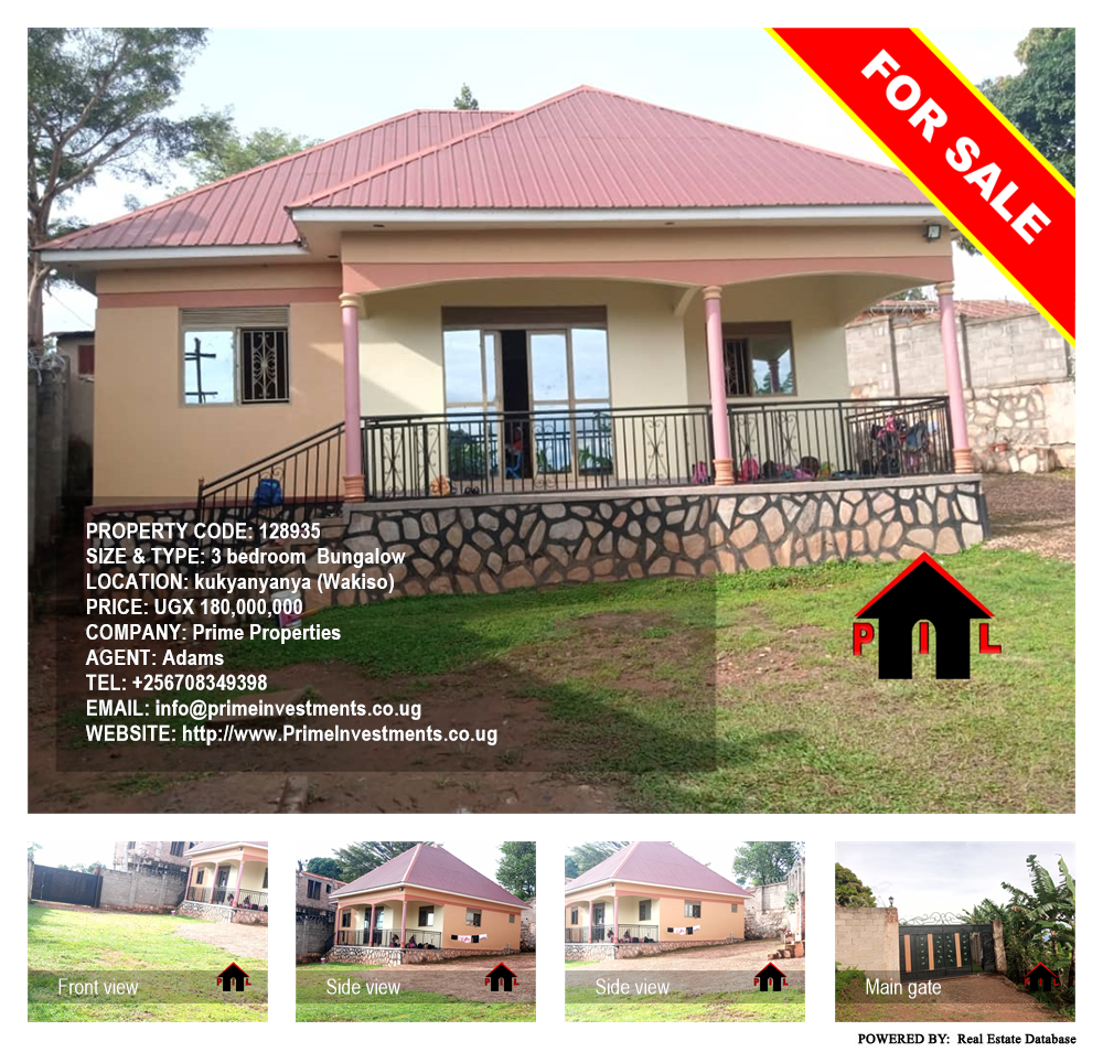 3 bedroom Bungalow  for sale in Kukyanyanya Wakiso Uganda, code: 128935