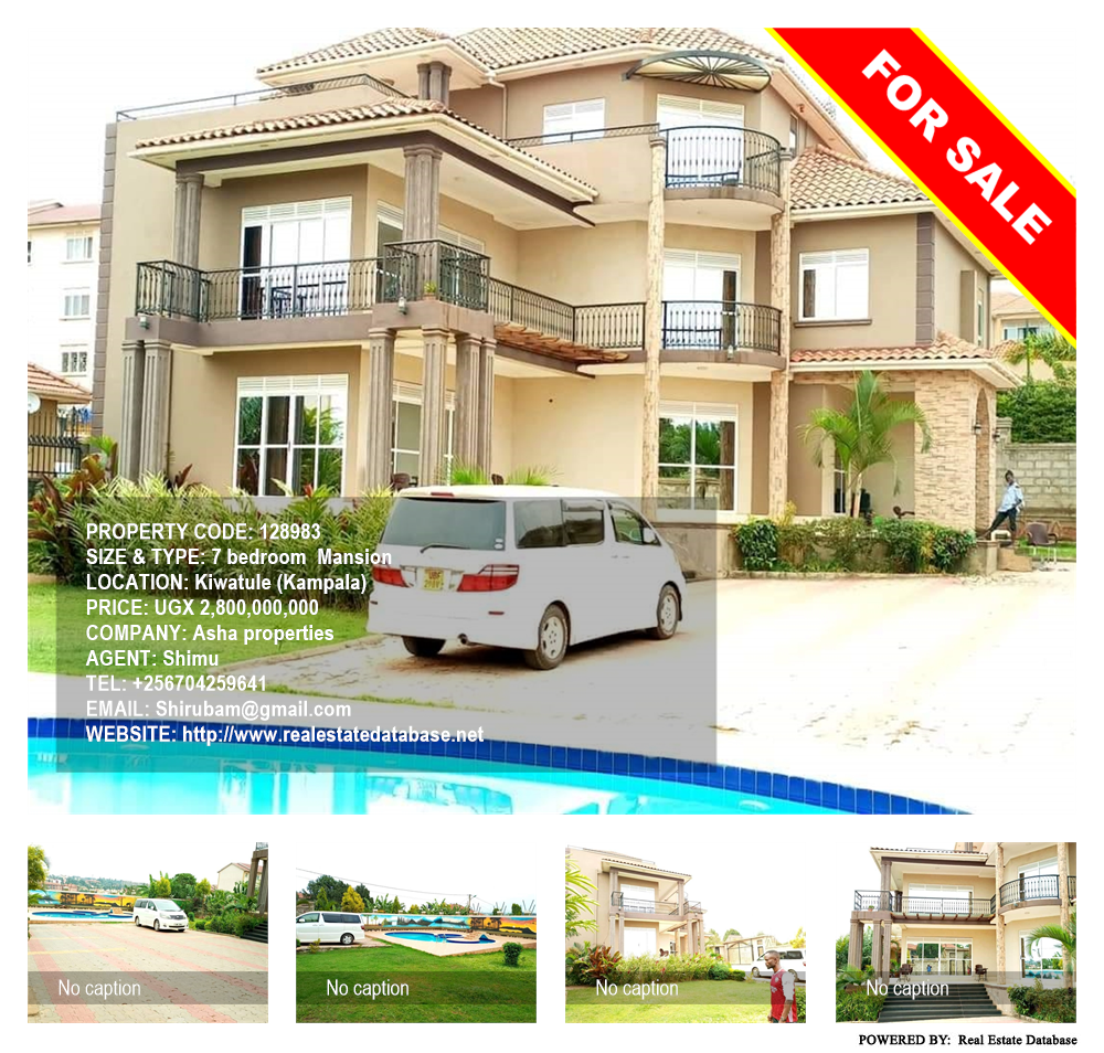 7 bedroom Mansion  for sale in Kiwaatule Kampala Uganda, code: 128983