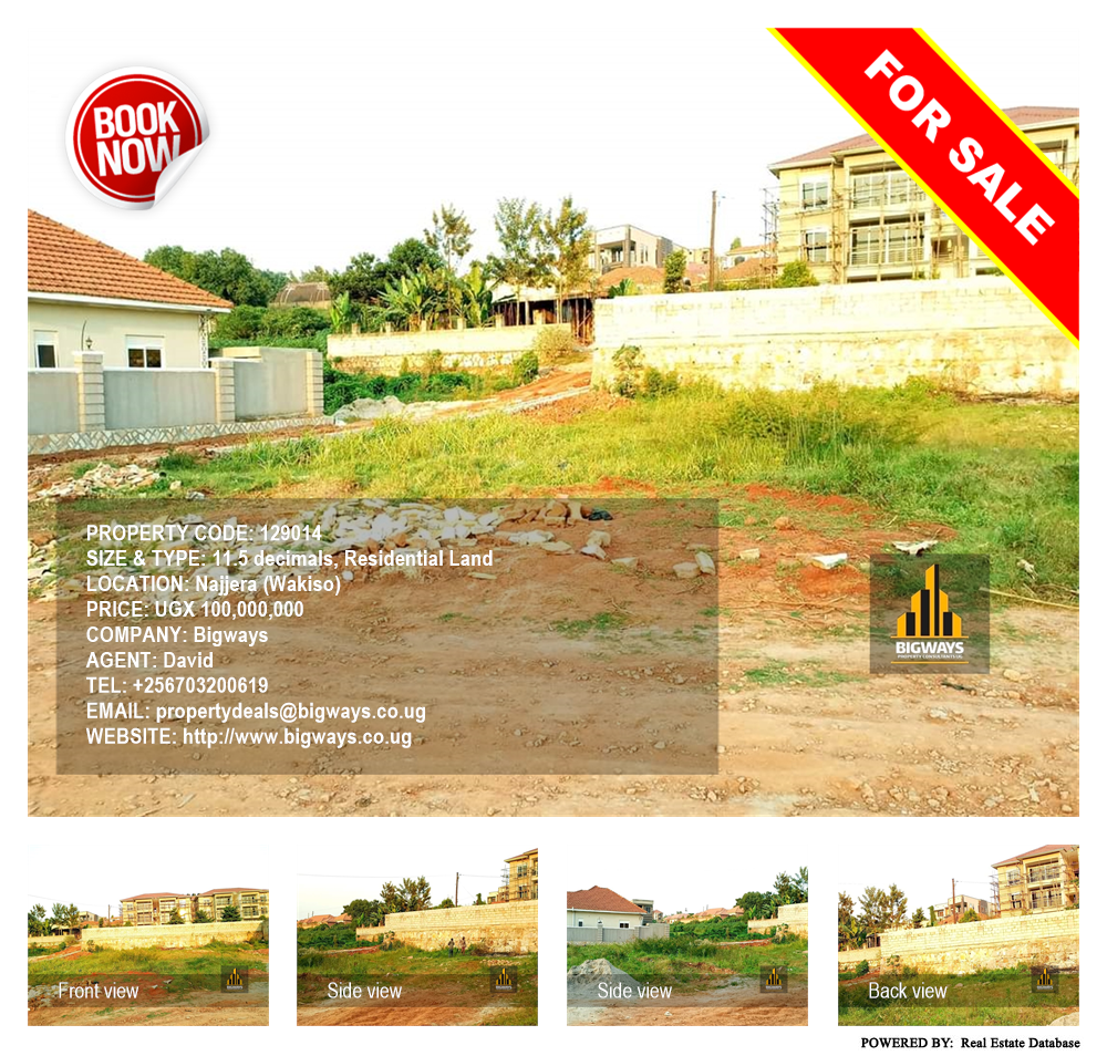 Residential Land  for sale in Najjera Wakiso Uganda, code: 129014