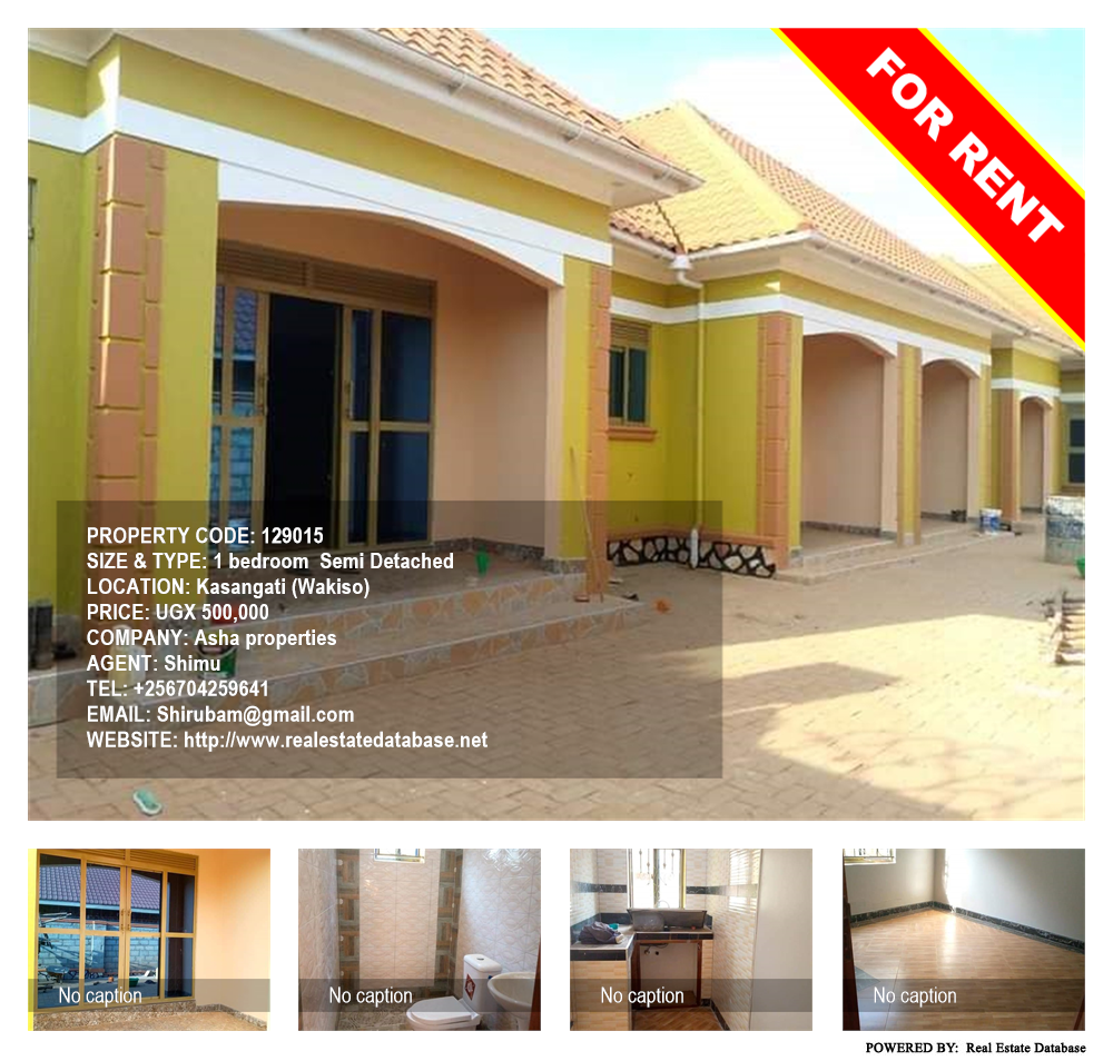 1 bedroom Semi Detached  for rent in Kasangati Wakiso Uganda, code: 129015