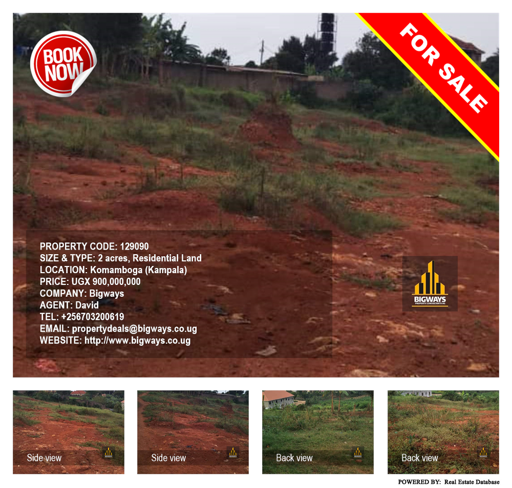 Residential Land  for sale in Komamboga Kampala Uganda, code: 129090