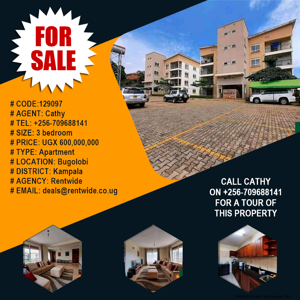 3 bedroom Apartment  for sale in Bugoloobi Kampala Uganda, code: 129097