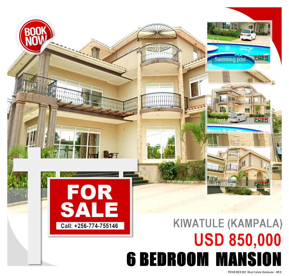 6 bedroom Mansion  for sale in Kiwaatule Kampala Uganda, code: 129269