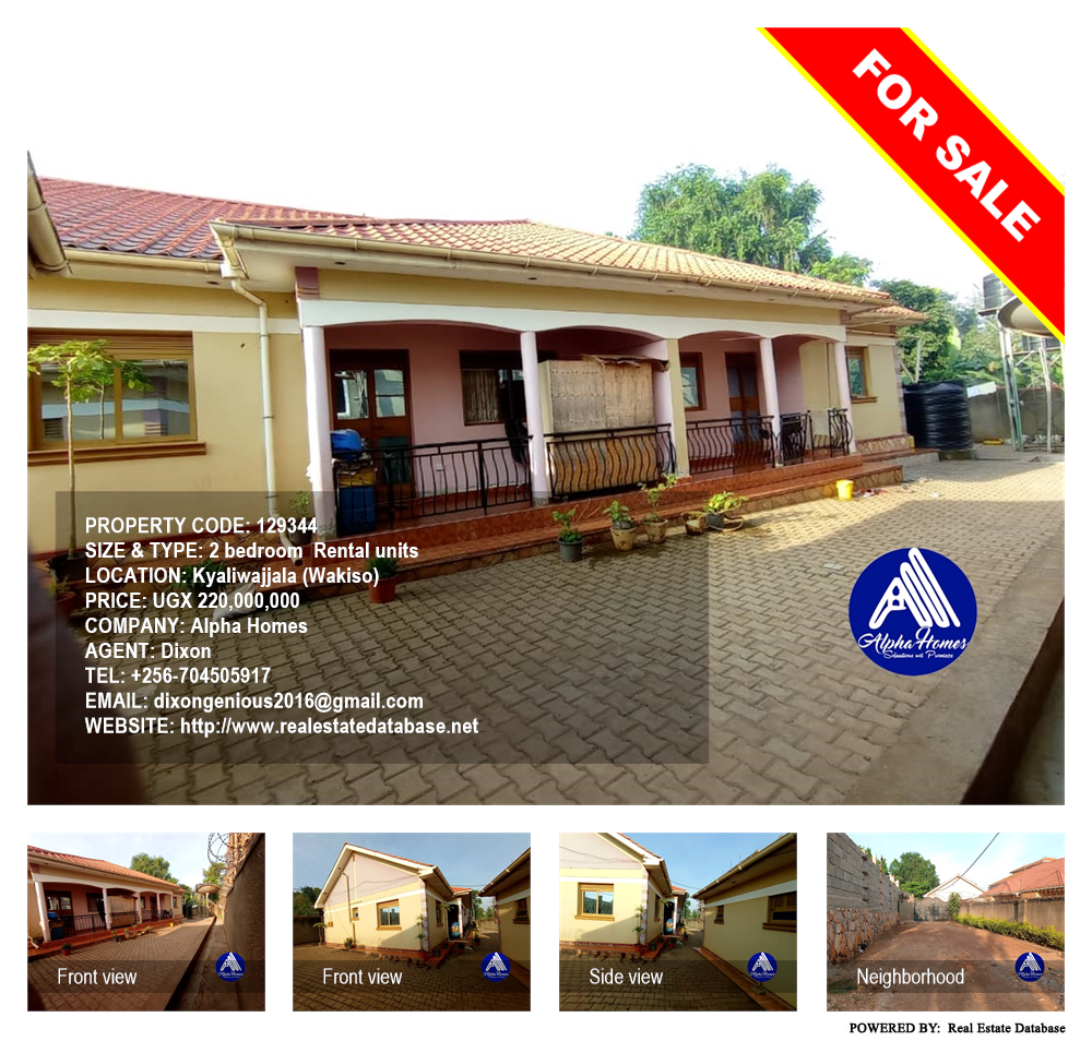 2 bedroom Rental units  for sale in Kyaliwajjala Wakiso Uganda, code: 129344