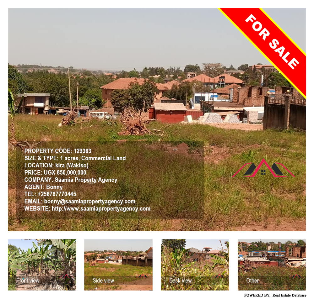 Commercial Land  for sale in Kira Wakiso Uganda, code: 129363