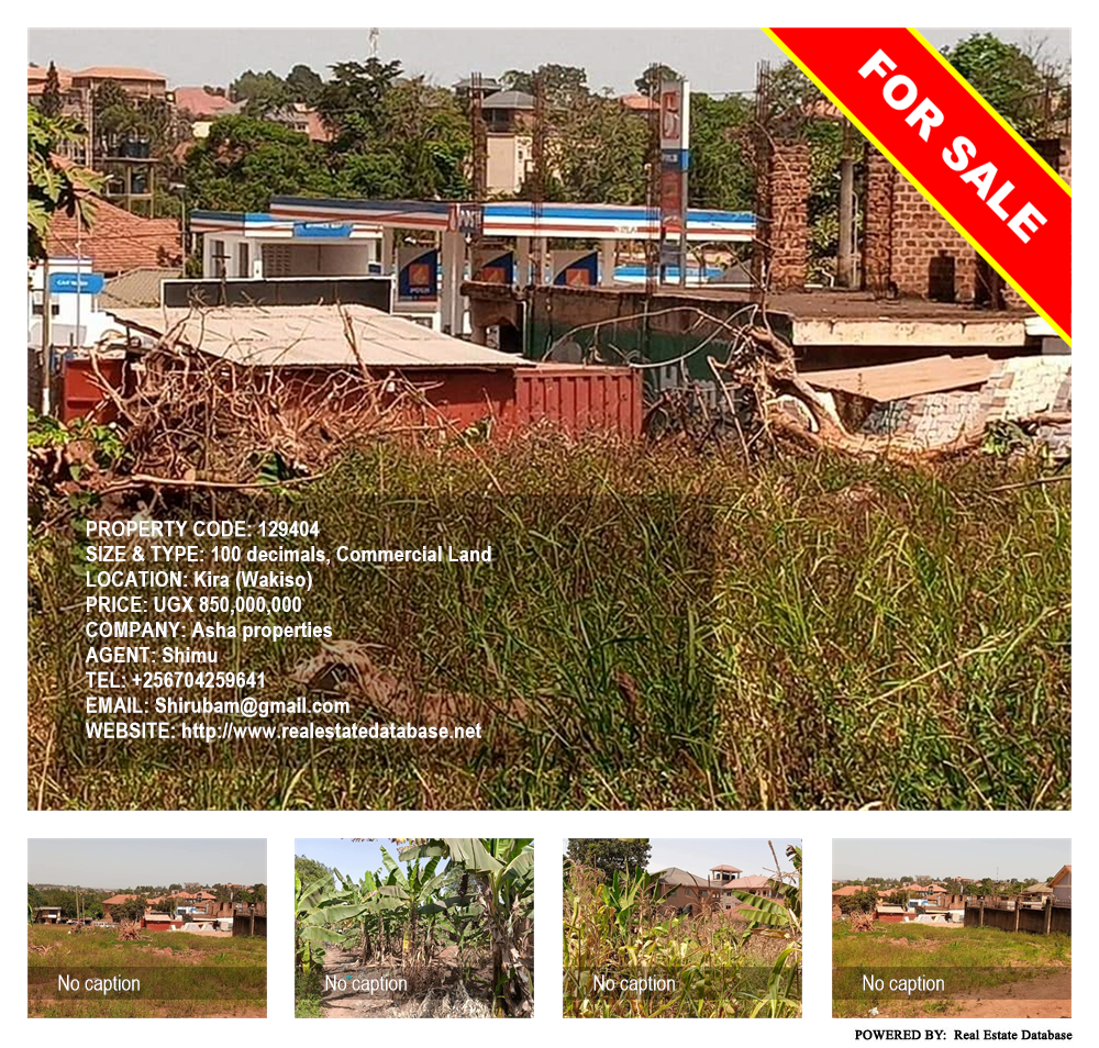 Commercial Land  for sale in Kira Wakiso Uganda, code: 129404