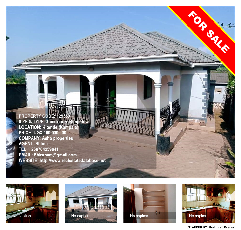3 bedroom Bungalow  for sale in Kitende Kampala Uganda, code: 129589