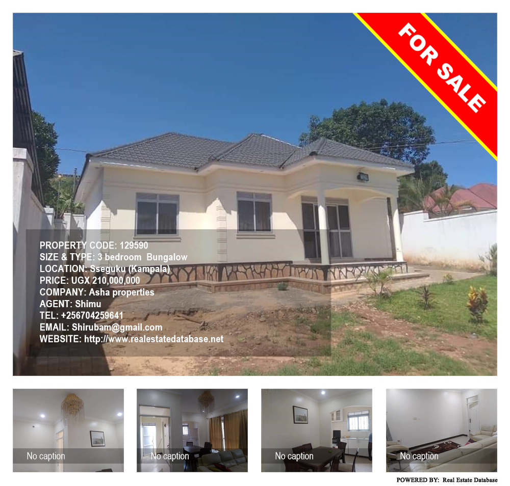 3 bedroom Bungalow  for sale in Seguku Kampala Uganda, code: 129590